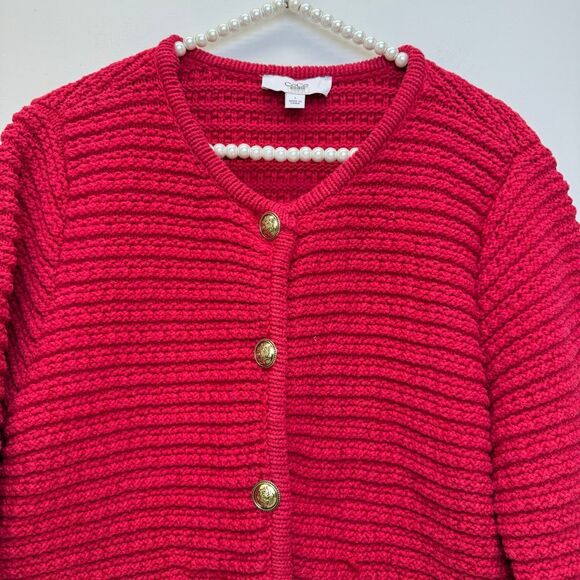 CeCe Red Front Packet Cardigan🟠 - Picture 5 of 9